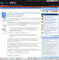 TechDirt] European Commission Suggests ACTAs Opponents Dont Have Democratic Intentions