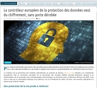 [NextINpact] Le contrôleur européen de la protection des données veut du chiffrement, sans porte dérobée