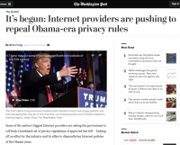 It’s begun: Internet providers are pushing to repeal Obama-era privacy rules