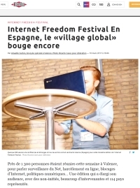 [Liberation] Internet Freedom Festival En Espagne, le «village global» bouge encore