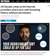 [TheVerge] US Senate votes to let internet providers share your web browsing history without permission