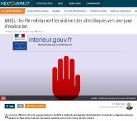 [NextINpact] ARJEL : les FAI redirigeront les visiteurs des sites bloqués vers une page d’explication