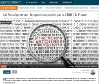 [NextINpact] Loi Renseignement : les questions posées par la CEDH à la France