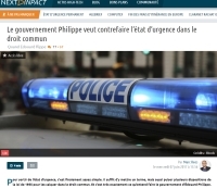 [NextINpact] Le gouvernement Philippe veut contrefaire l’état d’urgence dans le droit commun