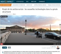 [NextINpact] Projet de loi antiterroriste : les nouvelles technologies dans la spirale sécuritaire