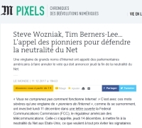 [LeMonde] Steve Wozniak, Tim Berners-Lee… L’appel des pionniers pour défendre la neutralité du Net