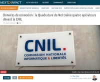 [NextINpact] Données de connexion : la Quadrature du Net traîne quatre opérateurs devant la CNIL