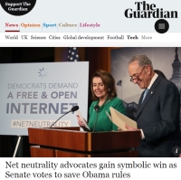 [TheGuardian] Net neutrality advocates gain symbolic win as Senate votes to save Obama rules