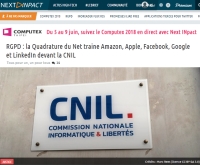 [NextINpact] RGPD : la Quadrature du Net traine Amazon, Apple, Facebook, Google et LinkedIn devant la CNIL