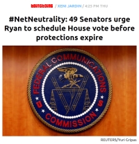 [BoingBoing] #NetNeutrality: 49 Senators urge Ryan to schedule House vote before protections expire