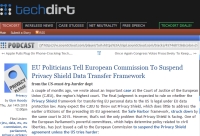 [TechDirt] EU Politicians Tell European Commission To Suspend Privacy Shield Data Transfer Framework