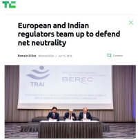 [TechCrunch] European and Indian regulators team up to defend net neutrality