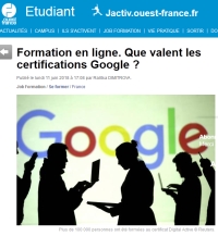 [OuestFrance] Que valent les certifications Google ?