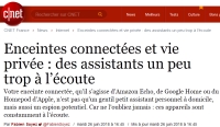 [CNETFrance] Enceintes connectées et vie privée : des assistants un peu trop à l’écoute