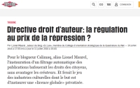 [Liberation] Directive droit d'auteur: la régulation au prix de la répression ?