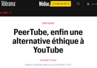 [Telerama] PeerTube, enfin une alternative éthique à YouTube