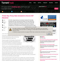 TorrentFreak] Pirate Bay Proxy Now Included in Secret ISP Blocklist – La  Quadrature du Net