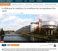 [NextINpact] La CEDH pose les conditions à la surveillance des correspondances d'un salarié